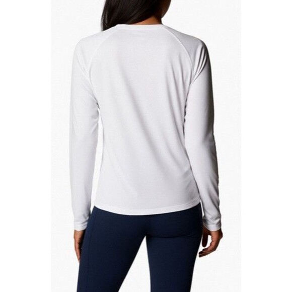 NWT Columbia Women’s Omni-Shade 50 UPF Long Sleeve Sun Tee White Size Small - Picture 3 of 3